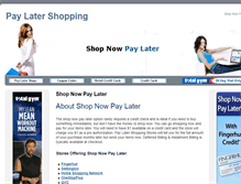 Tablet Screenshot of paylatershops.com